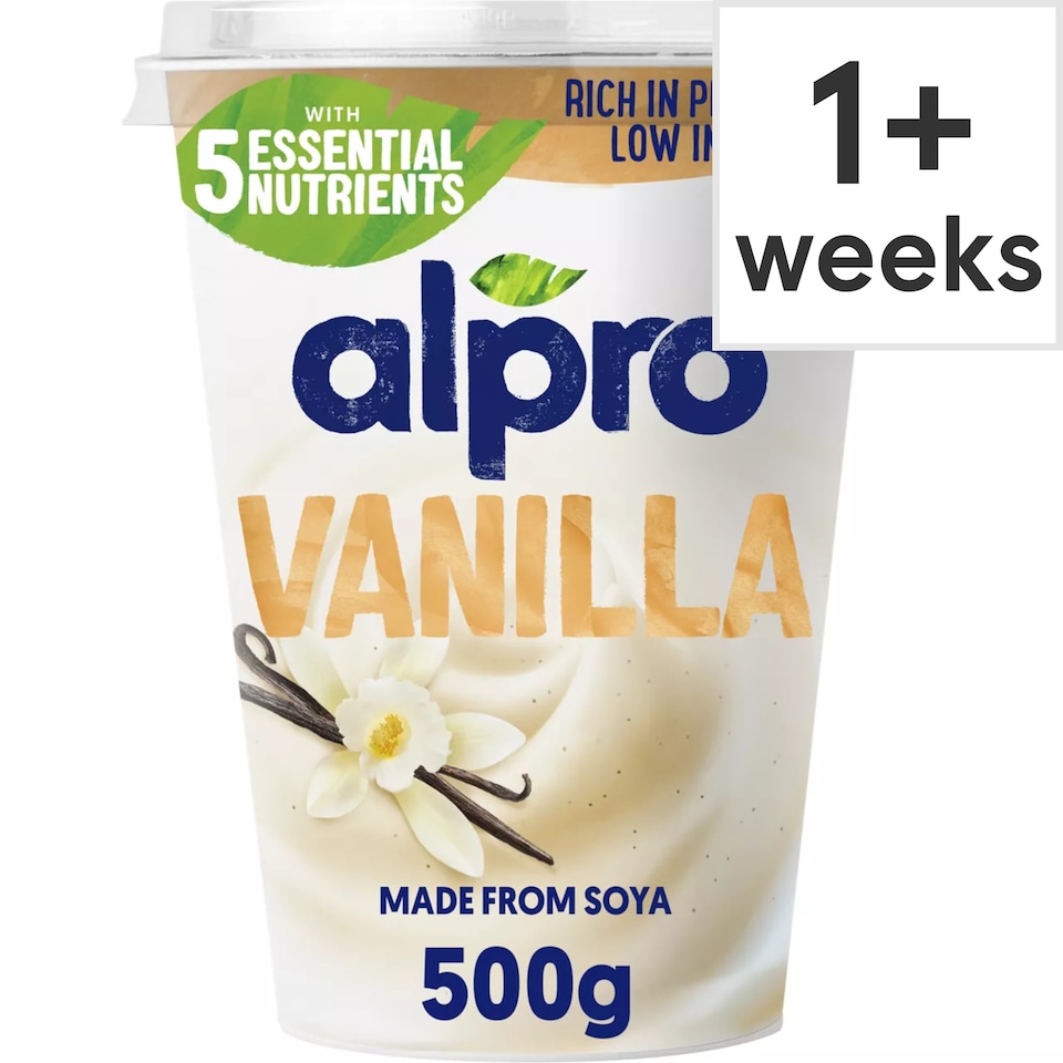 image 1 of Alpro Vanilla Dairy Free Soya Yoghurt Alternative 500g