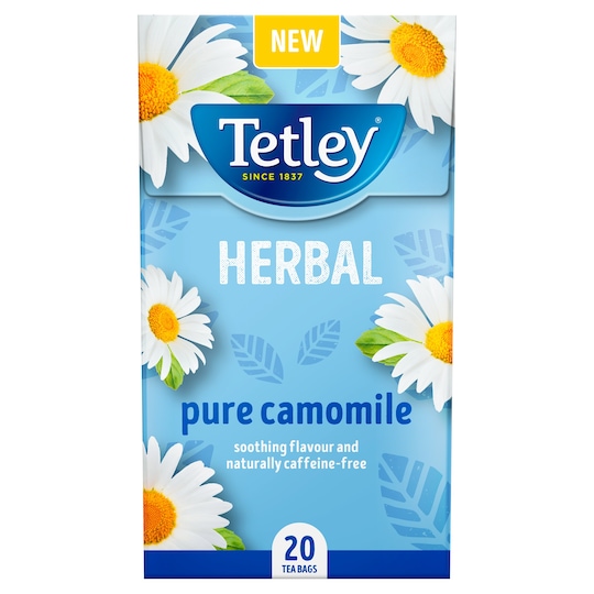 Tetley Herbal Pure Camomile 20 Tea Bags 30G Tesco Groceries