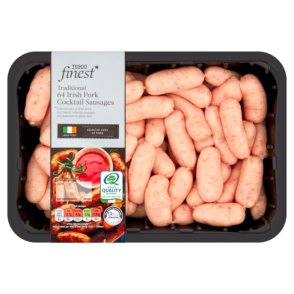 Tesco Finest 64 Irish Pork Cocktail Sausages 980G