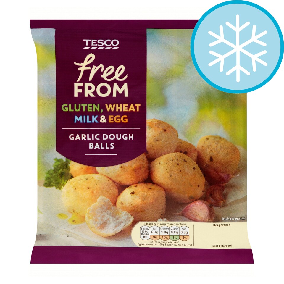 Tesco Free From Garlic Doughballs 137G