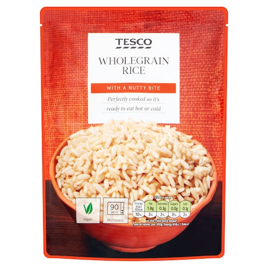 Tesco Microwave Wholegrain Rice 250g Groceries Tesco Microwave Wholegrain Rice 250g