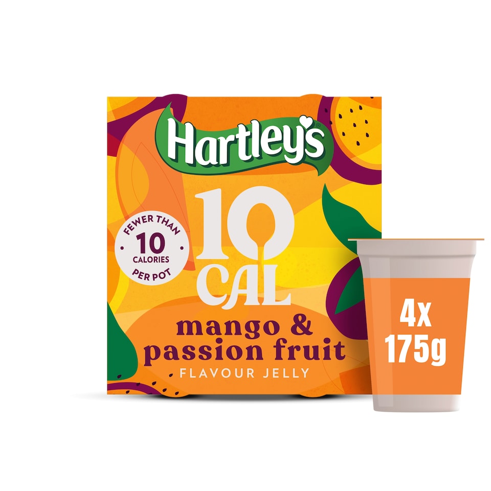 Hartley's 10 Cal Mango & Passionfruit Jelly 4x175g