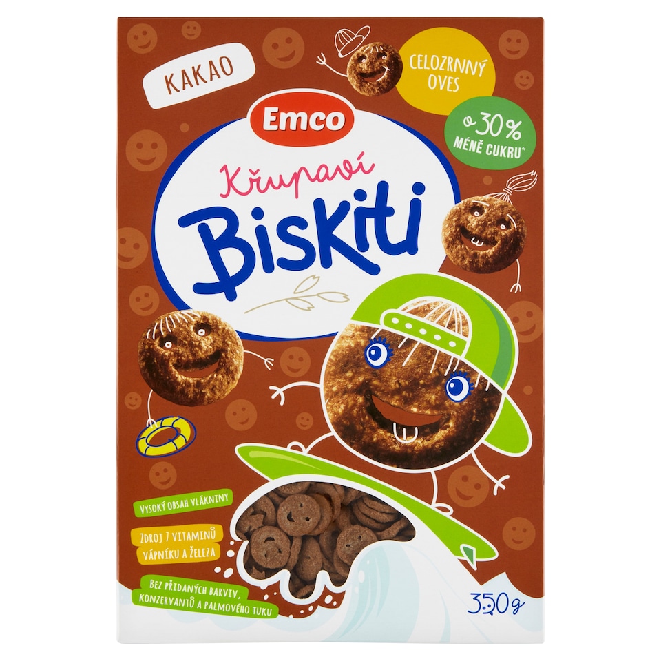 Obrázek 1 pro produkt Emco Křupaví biskiti kakao 350g