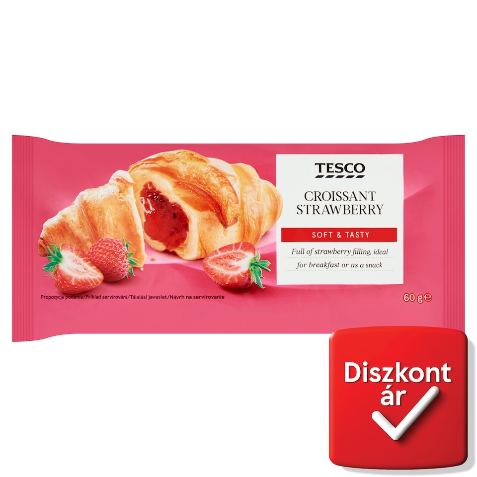 Tesco croissant epres töltelékkel 60 g