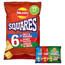 Walkers Squares Variety Snacks 6X22g