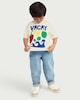 image 2 of F&F Boys Pure Cotton Vacay Print T-Shirt in Cream