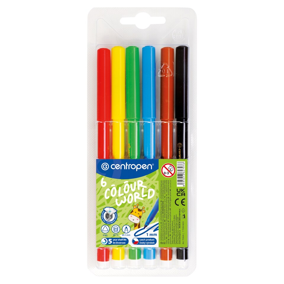 Centropen Coloured Markers 6 pcs