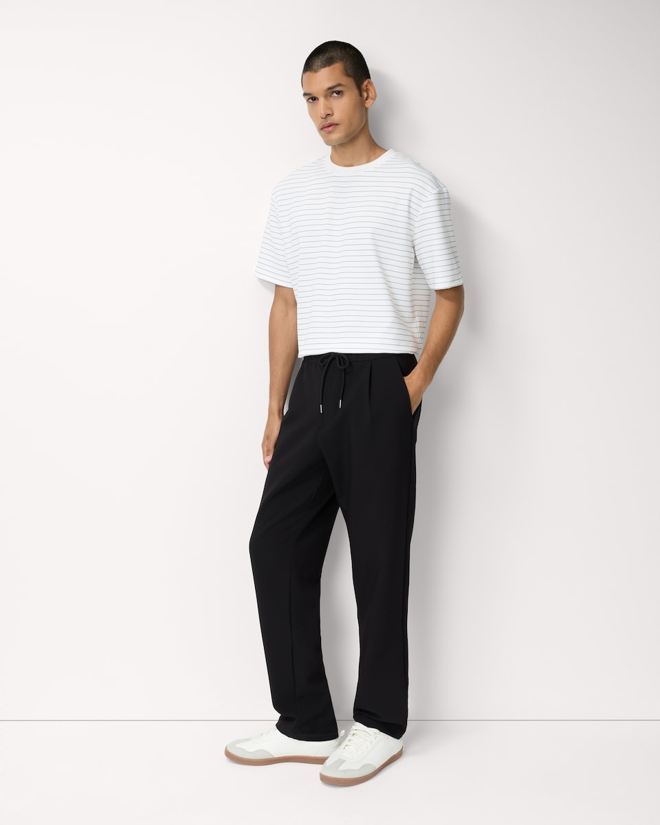 image 1 of F&F Striped Quick Dry T-shirt in White