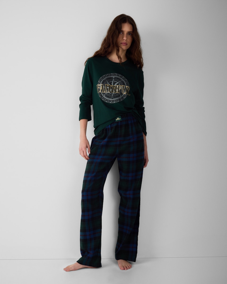 image 1 of The Traitors Pure Cotton Matching Family Pyjama Set in Green