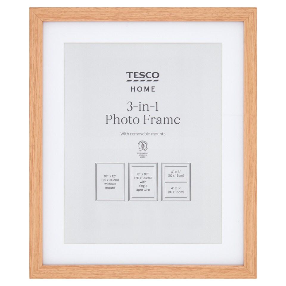 F&F Home Photo Frame Double Aperture + 8X10" Oak