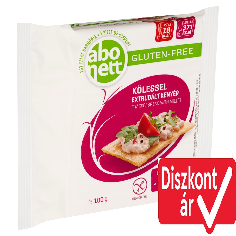 Abonett gluténmentes extrudált kenyér kölessel 100 g