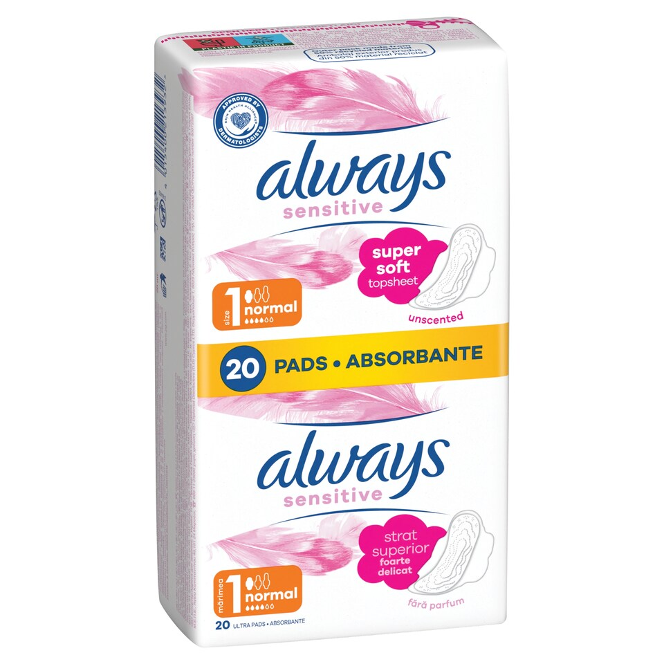 Obrázek 1 pro produkt Always Ultra Sensitive Normal Plus Vložky S Křidélky (Velikost 1) 20 ks