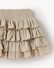 image 6 of F&F Girls 2-Piece Crinkle Textured Top and Tiered Skirt Set in Neutral