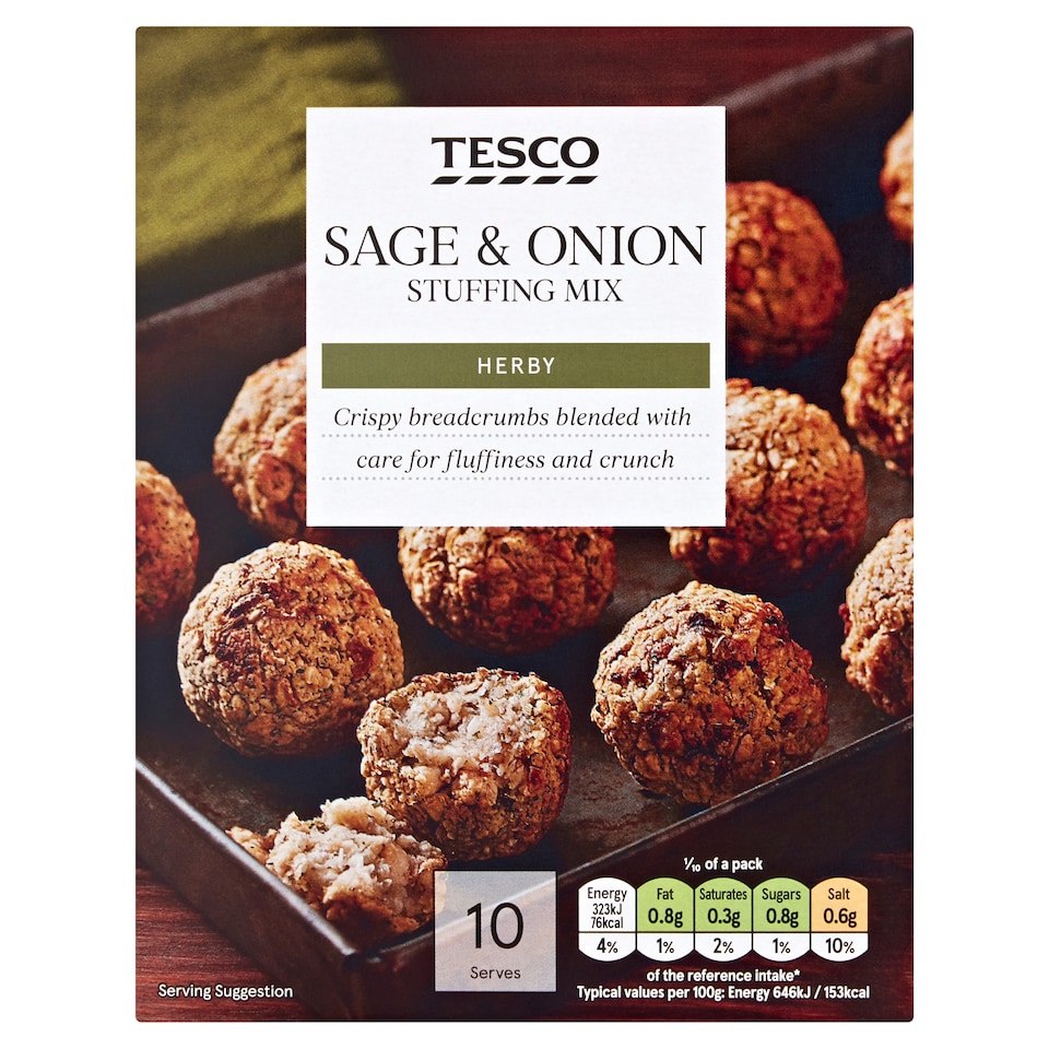Tesco Sage & Onion Stuffing Mix 170G