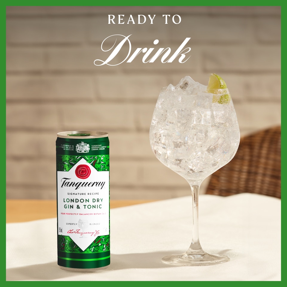 image 1 of Tanqueray London Dry Gin & Tonic Ready to Drink Premix 250ml