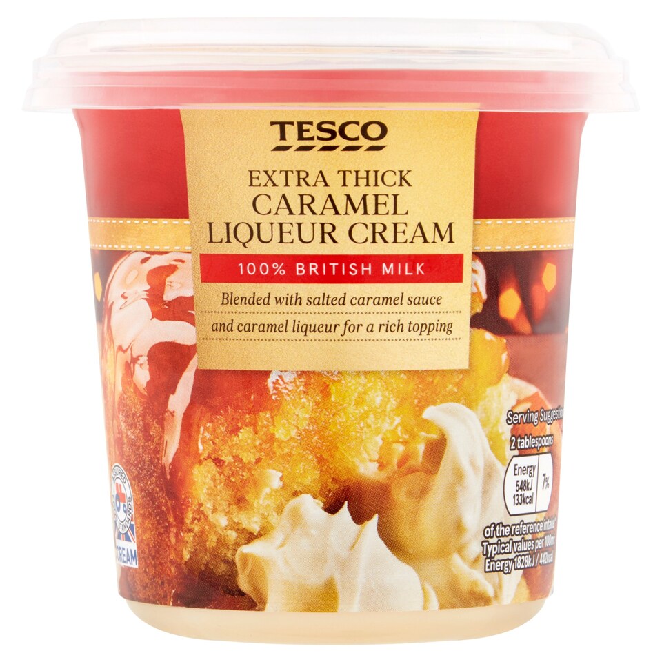 Tesco Extra Thick Caramel Liqueur Cream 250Ml