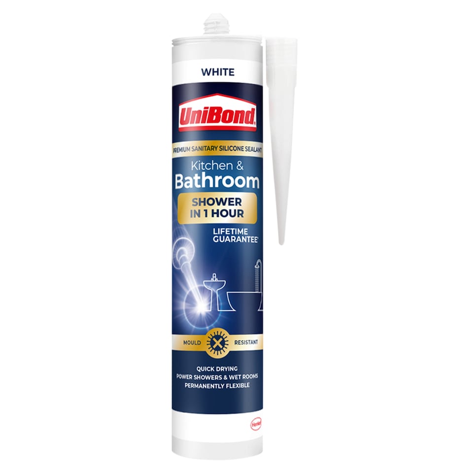  Unibond Kitchen & Bathroom Shower in 1 Hour Silicone Sealant 291g