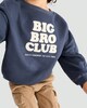 image 2 of F&F Boys Cotton Rich Big Bro Club Sweatshirt in Navy