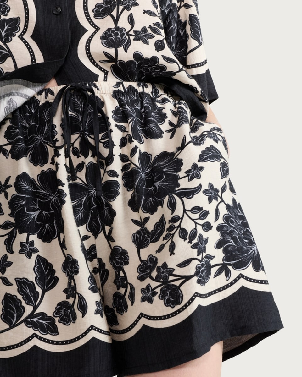 image 1 of The F&F Edit Floral Print Shorts in Multi Blue