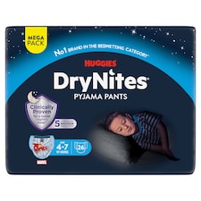 Huggies Drynites Pyjama Pants Boy 4-7 Years 26 Pack