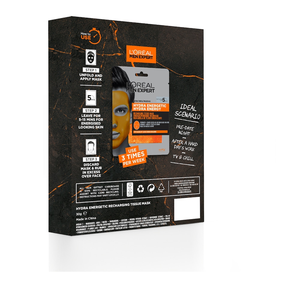 image 1 of L'oreal Men Expert 5-Min Mask Multi-Pack 30G