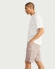 image 1 of F&F Cotton Rich Drawstring Cargo Shorts in Stone