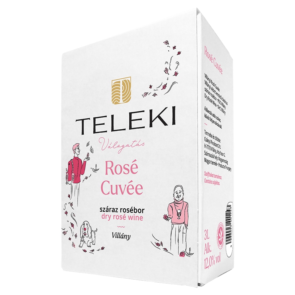 Teleki Válogatás Villányi Rosé Cuvée Dry Rose Wine 3 l