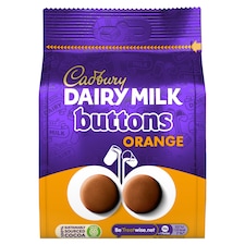Cadbury Dairy Milk Orange Chocolate Giant Buttons Bag 110G