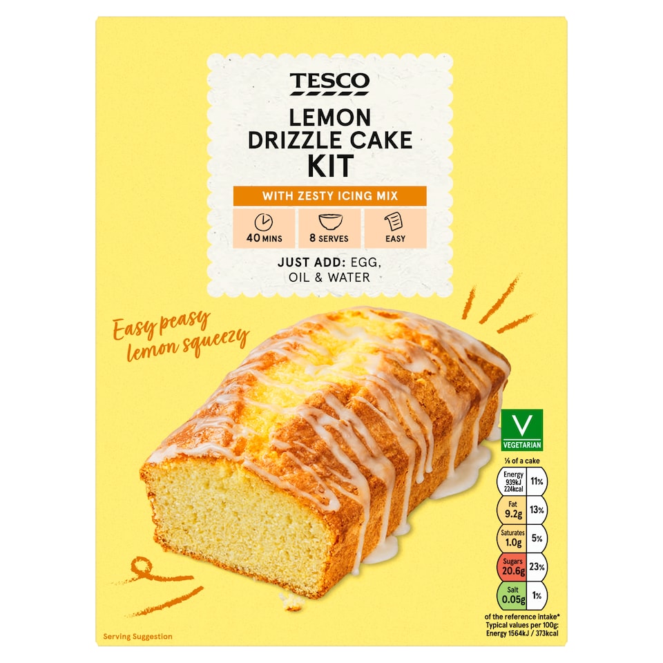 Tesco Lemon Drizzle Cake Kit 320G