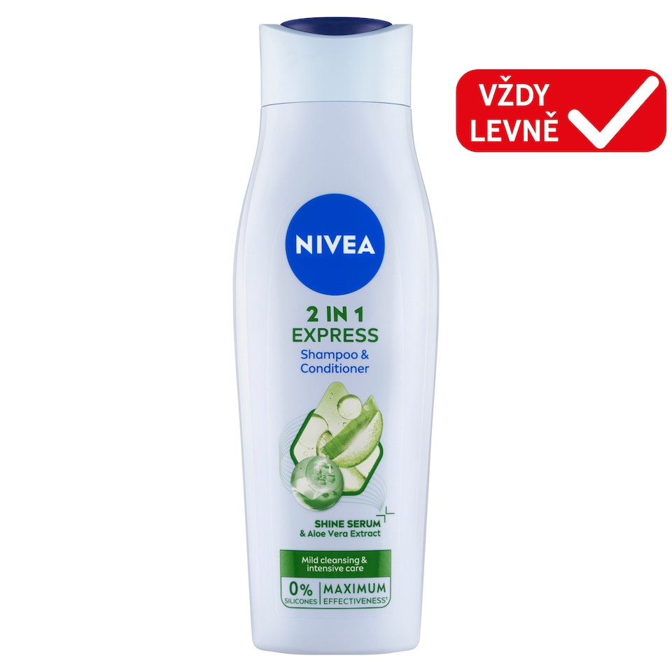 Obrázek 1 pro produkt Nivea 2in1 Express Šampon a kondicionér 250ml
