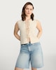 image 2 of The F&F Edit Tie Front Sleeveless Waistcoat in Neutral