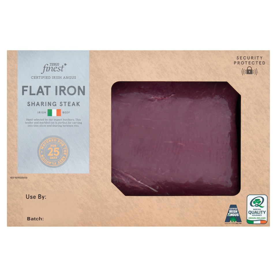 Tesco Finest Certified Irish Angus Flat Iron Sharing Steak 500g