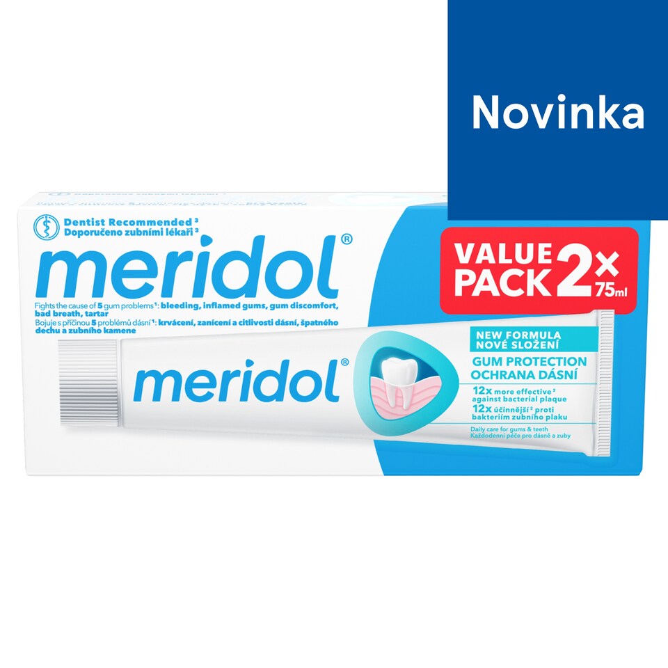 obrázok 1 z meridol®Gum Protection zubná pasta na ochranu ďasien 2x 75 ml