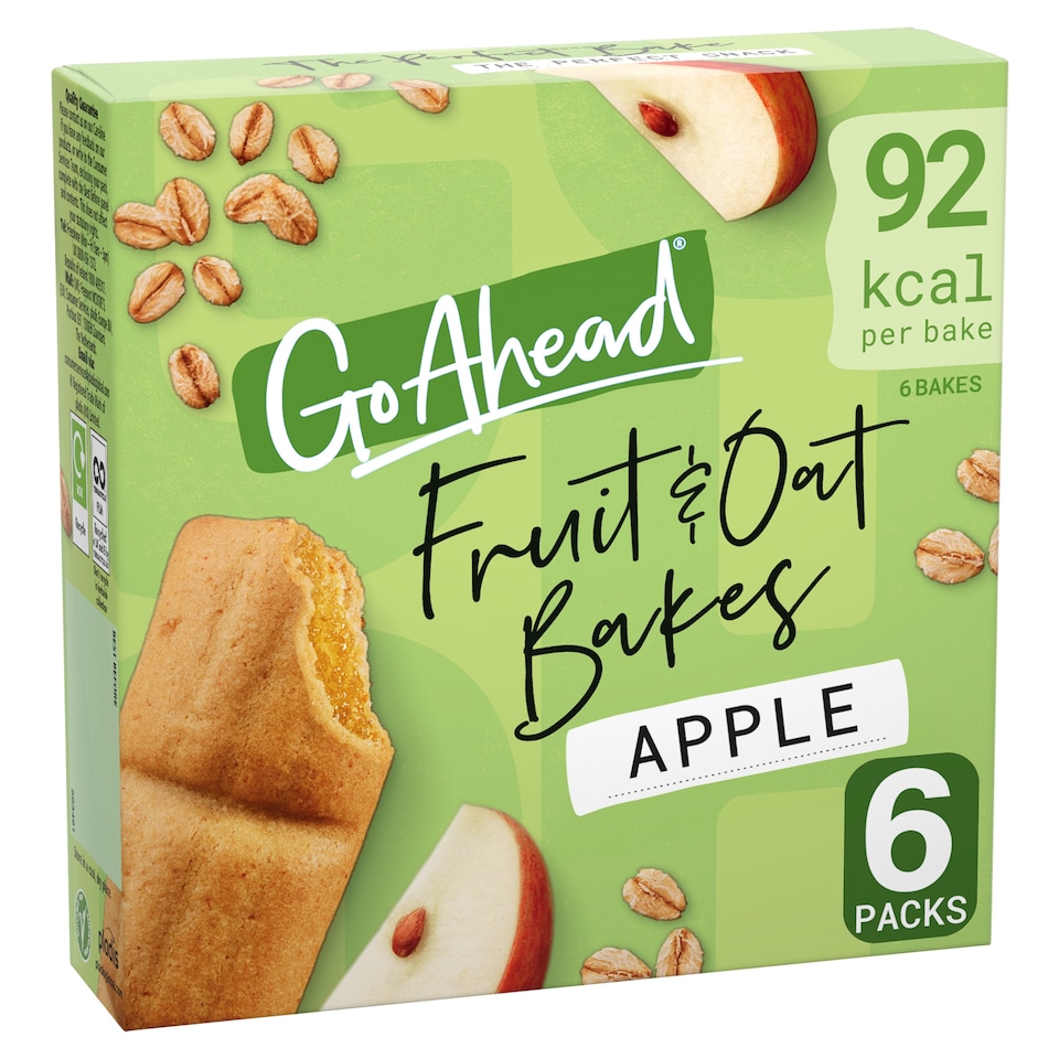image 1 of GO AHEAD Fruit & Oat Bakes Apple 6 packs 150g