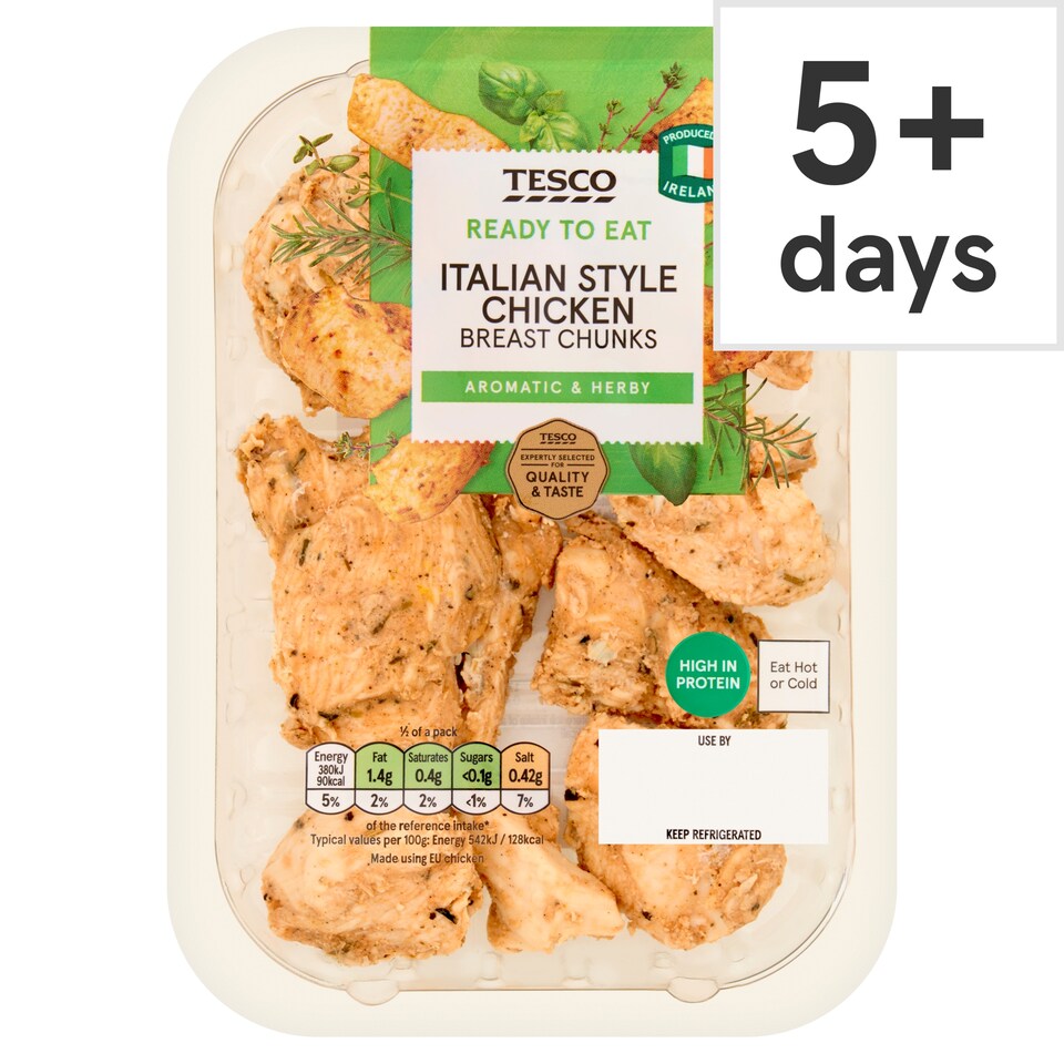 Tesco Italian Style Chicken Breast Chunks 140g