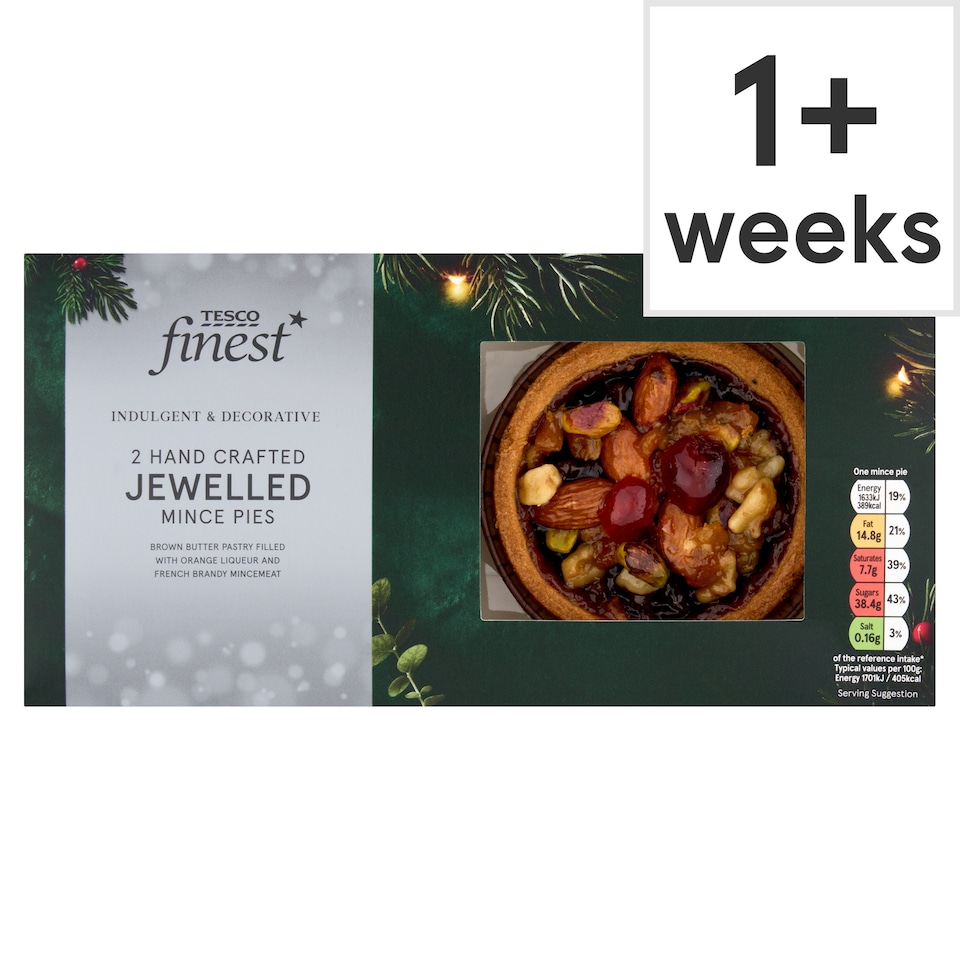 Tesco Finest Hand Crafted Jewelled Mince Pie 2 Pack