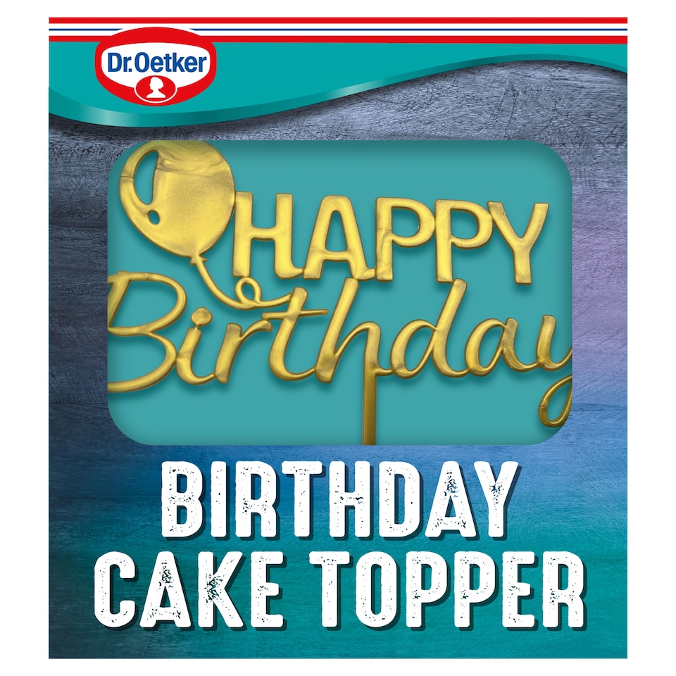 image 1 of Dr. Oetker Happy Birthday Cake Topper