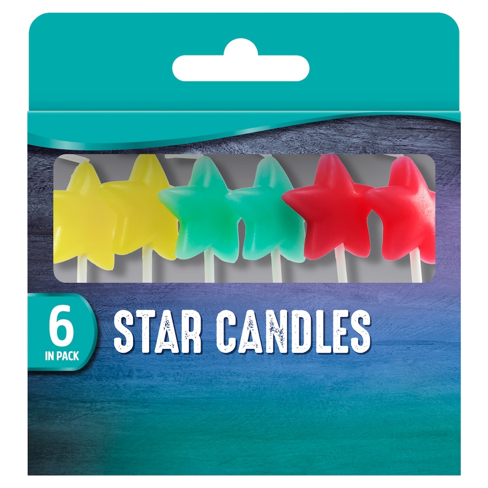 image 1 of Dr Oetker Star Candles 6 Pack