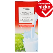 Tesco Mlieko UHT plnotučné 3,5% 1 l