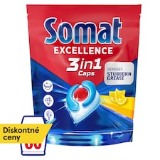 Somat Excellence 3in1 Lemon Fresh kapsuly do umývačky riadu 60 ks 1086 g
