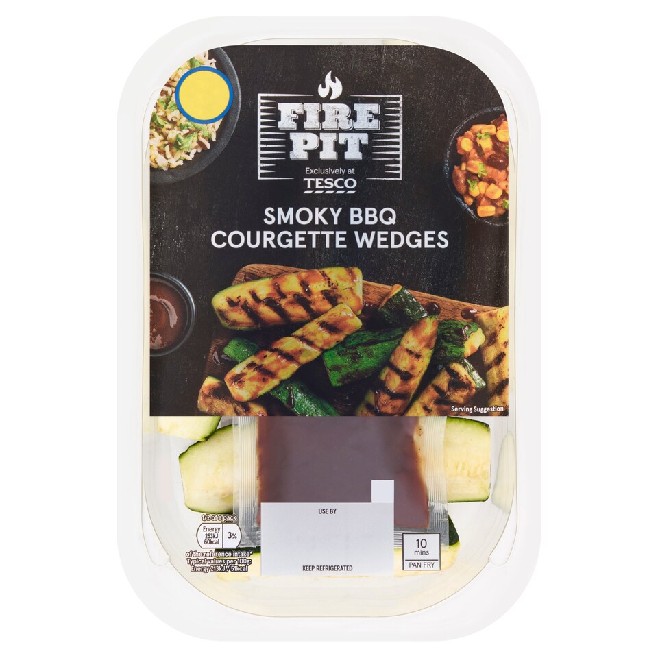 Tesco Fire Pit Smokey Bbq Courgette Wedges 300G Tesco Groceries