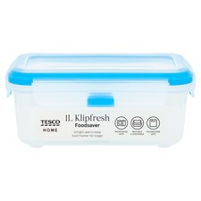 Tesco Klipfresh Rectangle Food Storage 1L