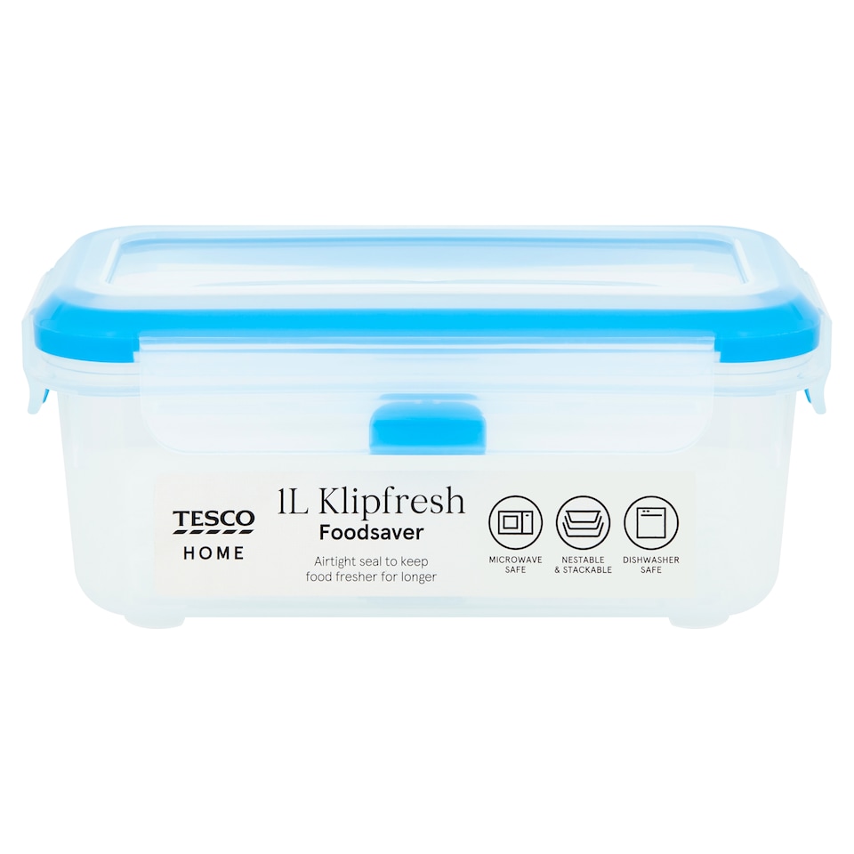 Tesco Klipfresh Rectangle Food Storage 1L