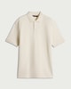 image 4 of F&F Pure Cotton Textured Polo Shirt in Cream