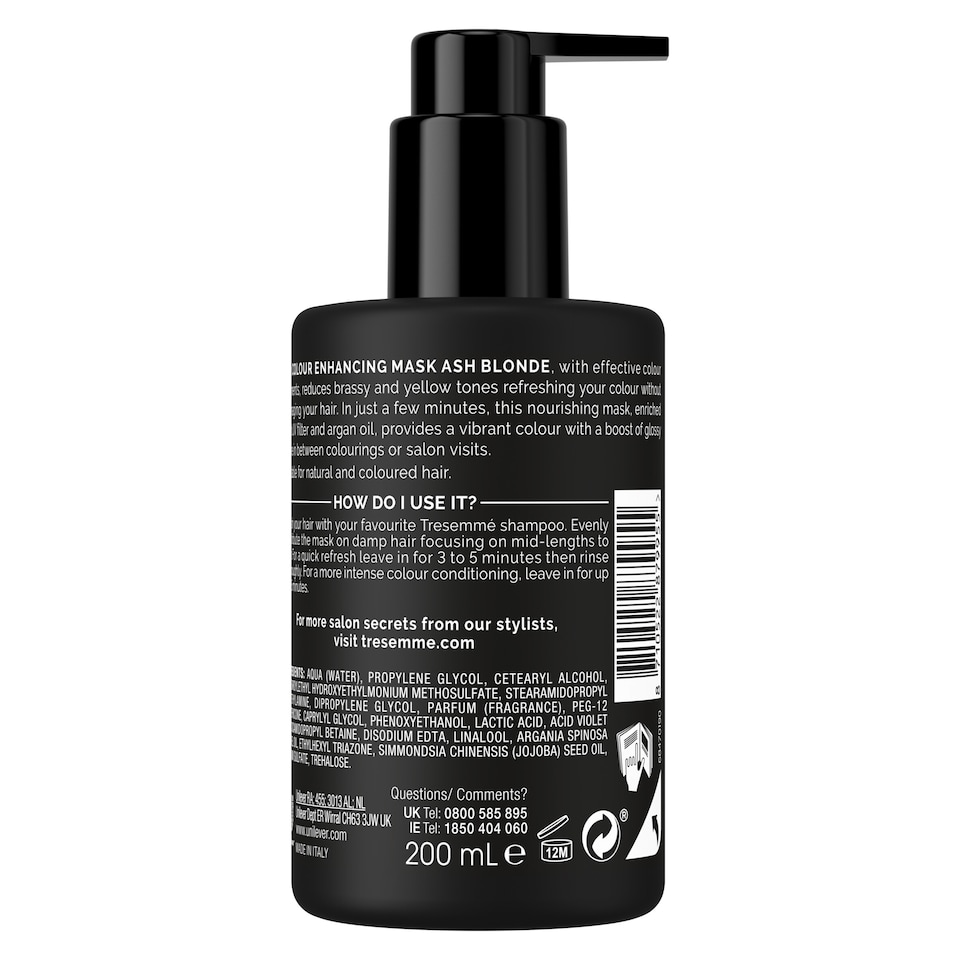 image 1 of Tresemme Colour Enhancing Mask Ask Blonde 200Ml