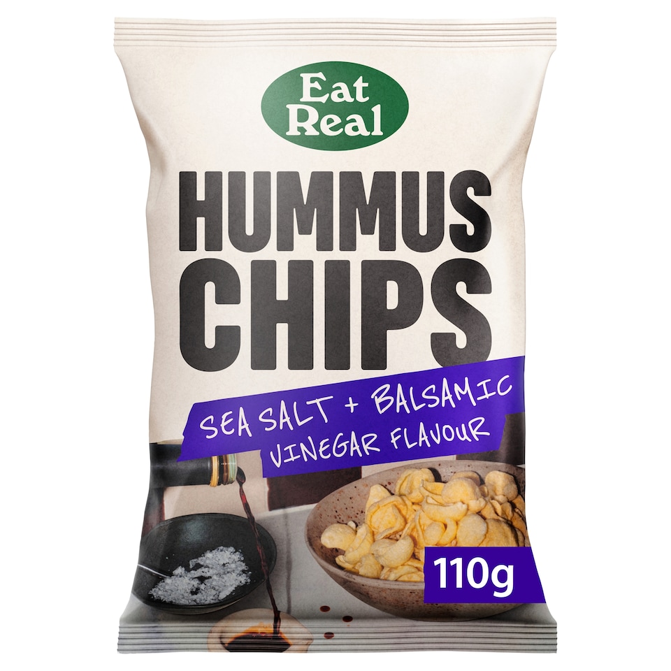 Eat Real Hummus Chips - Sea Salt & Balsamic Vinegar 110g