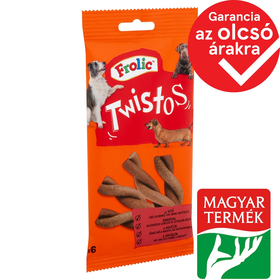 Frolic Twistos Complementary Pet Food For Dogs with Beef 6 pcs 105 g