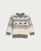 image 4 of F&F Boys Reindeer Fair Isle Print Jumper in Grey