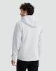 image 3 of F&F Textured Zip Through Drawstring Hoodie with Cotton in Grey Marl