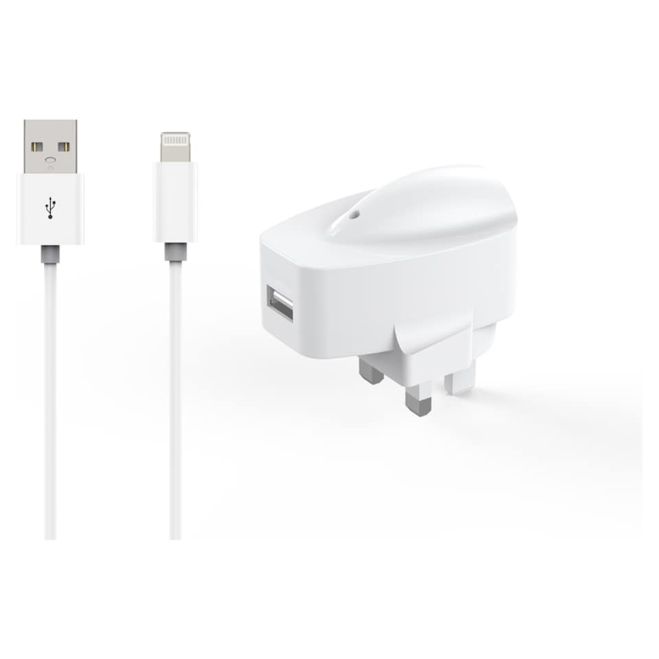 Tesco 2.4A Home Charger With Lightning Cable